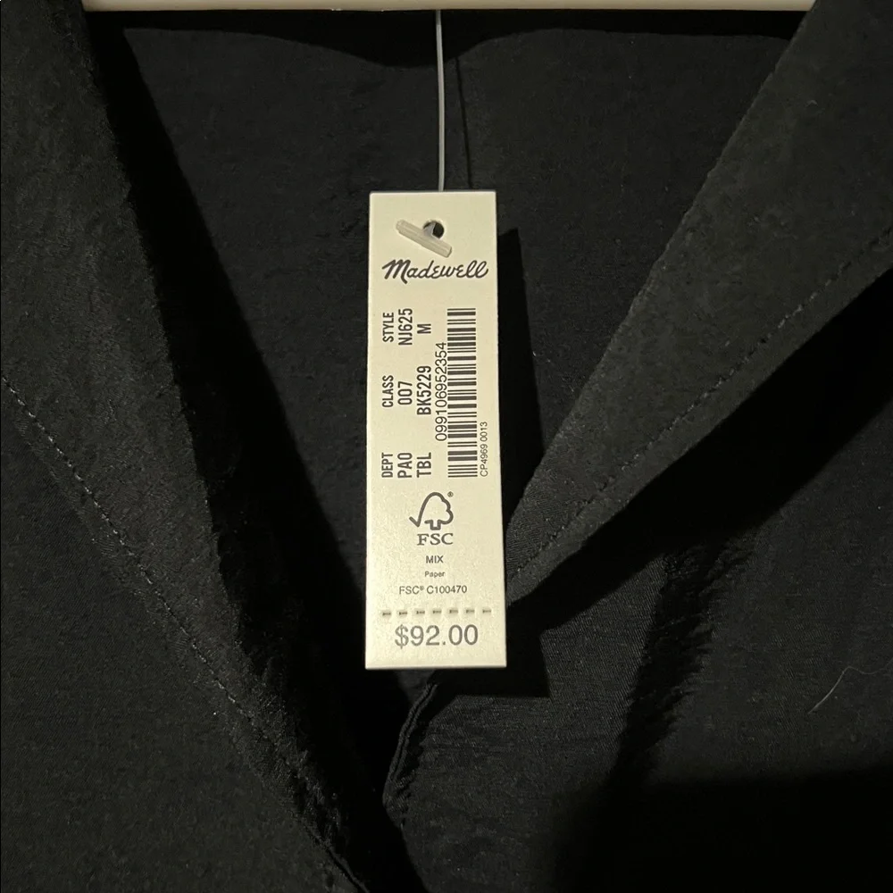 Madewell Drapey Banded-Bottom Button-Down Top - Picture 4 of 9